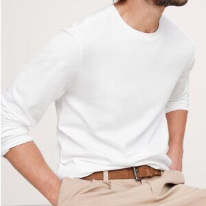 NWT - Banana Republic - Men’s Luxury-Touch Long Sleeve T-Shirt - White (Size XL)